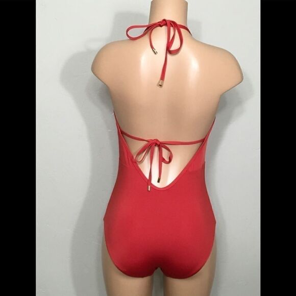 LAUNDRY red lace swimsuit. NWT - Picture 5 of 8